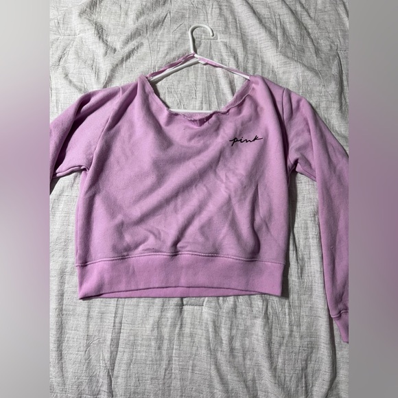 Victoria’s Secret Pink Off-Shoulder Hoodie - Picture 1 of 2